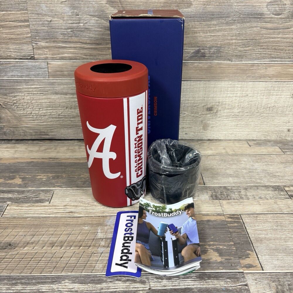 Frost Buddy Universal Stainless Steel Can Cooler Alabama Crimson Tide